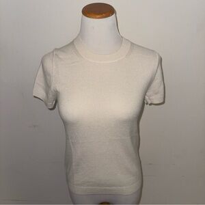 Quince Mongolian Cashmere Tee/Ivory/XS